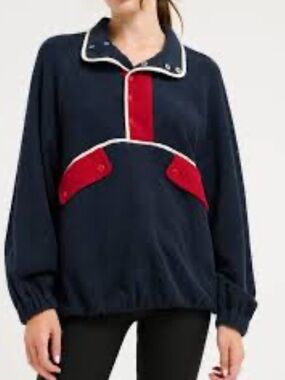 Rumored Flashback Navy & Red Pullover